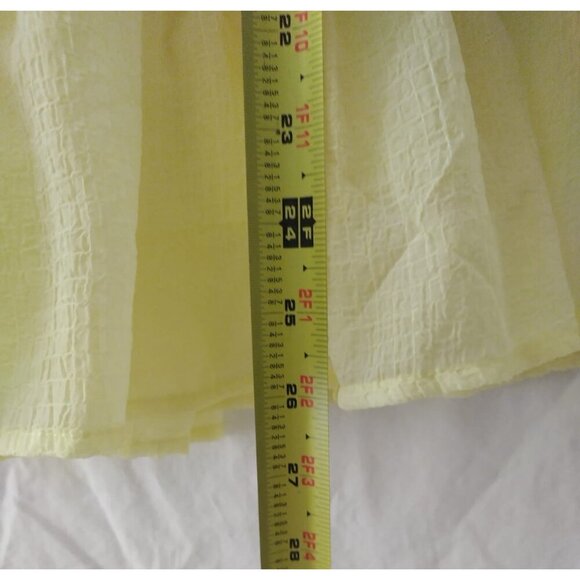 Yellow Art Class Girls Recycled Polyester Smocked Ruffle Dress S (6/7). NWT - Picture 7 of 7